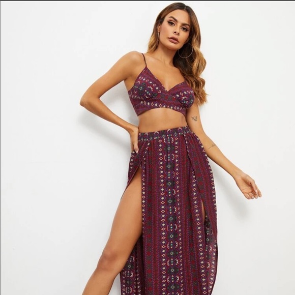 Crop Cami Top & Skirt Set - Picture 3 of 5